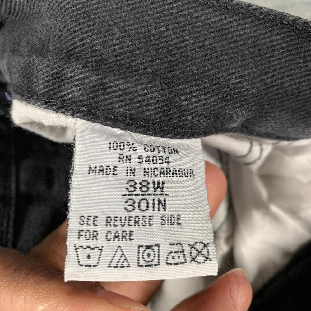 Vintage Bugle Boy Company Jeans Mens 38x30‎ Gray 740 Relaxed Straight Denim 90s